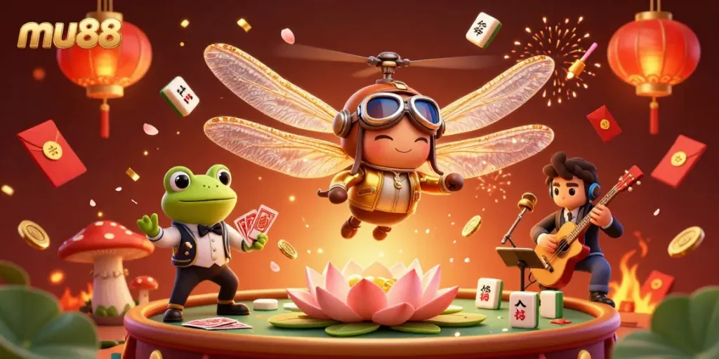 Join the thrilling world of mu88, where a dragonfly pilot and frog dealer set the scene for an exciting casino adventure.