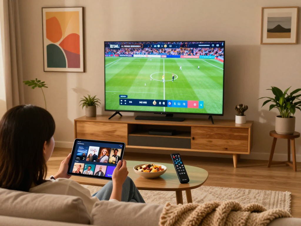Profitez de la qualité HD/4K avec Atlas pro dans un salon moderne.