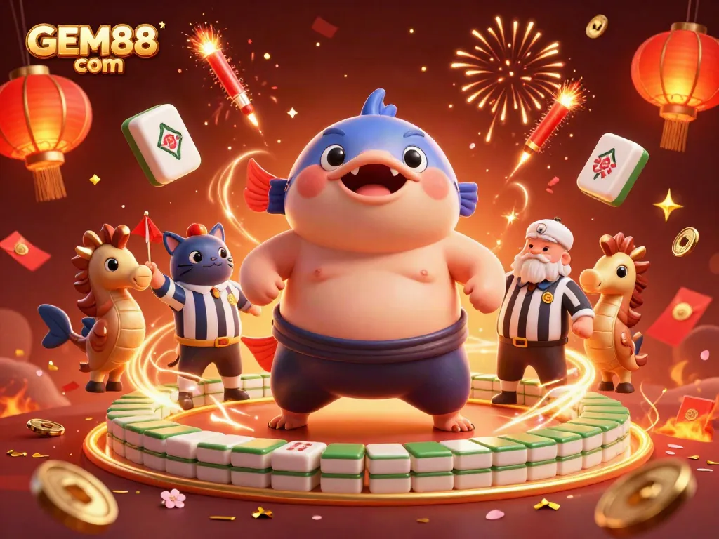 Experience the thrill of GEM88 com with animated gaming excitement in a vibrant underwater scene.